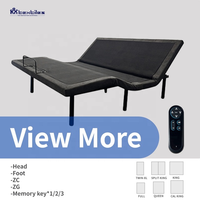 Suitable Nursing Use Multi-Function Electric Adjustable Smart Bed Frame Remote Control Modern Metal Queen Size Living Room Use