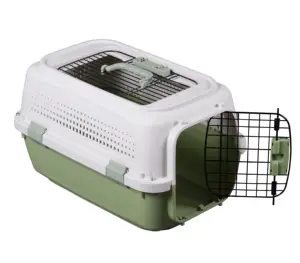 Jaula de viaje para perros y gatos, jaula de transporte portátil para mascotas pequeñas y medianas para interiores y exteriores, aprobada por aire