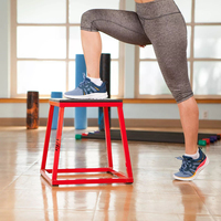 Caja de plataforma pliométrica de Metal de 12/18/24 pulgadas, caja de paso de salto de ejercicio físico para entrenamiento