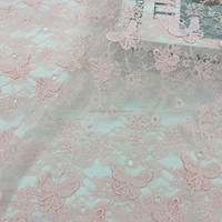 Tissu en dentelle à sequins brodés 3D 100 % polyester de haute qualité, approuvé directement par l'usine, pour robes de mariée - Collection 2025