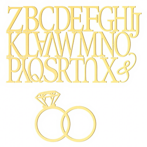 ตัวอักษรอะคริลิค 26 ตัวสำหรับตกแต่งเค้กงานแต่งงาน ชื่อภาษาอังกฤษ DIY ของตกแต่งด้านข้างเค้ก อุปกรณ์ตกแต่งเค้ก - Product Image 5
