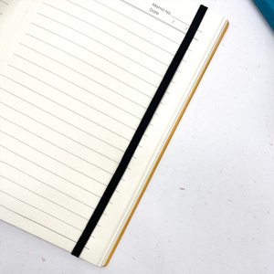 Prix <span class=keywords><strong>de</strong></span> gros, carnet A5 en cuir PU souple, fournitures scolaires, planificateur, logo personnalisé imprimé avec bande élastique - Product Image 6