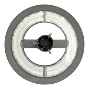 Lumière de jardin LED J07Series, anneau rond creux, barre horizontale centrale, UFO gris, poteau suspendu, levage, montage - Product Image 5