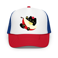 Cappello Trucker in Rete a Blocchi di Colore Neon con Stampe Grafiche Audaci, Traspirante, per Performance e Pesca - Prezzo all'Ingrosso