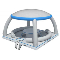 Barre mobile flottante en mer barre gonflable plate-forme tente barre d'eau gonflable boissons piscine
