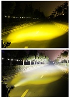 Phare LED de moto, mini feux de route avant, projecteurs externes multicolores en alliage d'aluminium, kit de modernisation