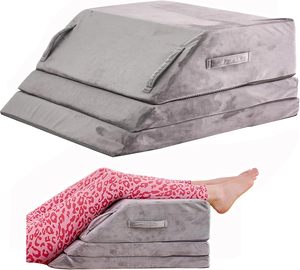 Almohada <span class=keywords><strong>de</strong></span> Espuma Viscoelástica <span class=keywords><strong>de</strong></span> Alta Densidad con Soporte en Forma <span class=keywords><strong>de</strong></span> Cuña para Dormir, Alivio del <span class=keywords><strong>Dolor</strong></span> <span class=keywords><strong>de</strong></span> Piernas, con Funda Extraíble y Lavable - Product Image 1