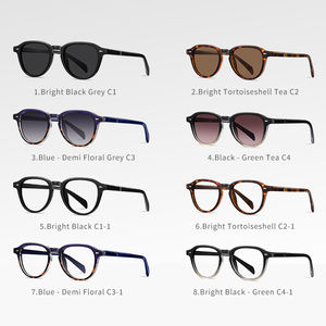 Gafas de sol redondas unisex <span class=keywords><strong>Vogue</strong></span> clásicas con <span class=keywords><strong>lentes</strong></span> TAC polarizadas con tinte degradado Diseño de moda geométrica de moda Marco negro - Product Image 3