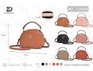 Borsa a Tracolla da Donna Rotonda in Microfibra Sintetica con Chiusura a Cerniera e Decorazione Logo per Tutte le Stagioni - Product Image 1