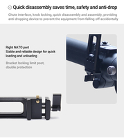 Mamen Wooden Handle with Aluminium Alloy Camera Cage for DJI Ronin Stabilizer