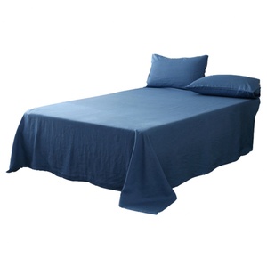 Hotel 100% Linen Fabric Plain Dyed Bedsheet <b>Bedding</b> <b>Set</b> French Flax <b>Stripe</b> Solid Color Europe Style Customization Wholesale - Product Image 6