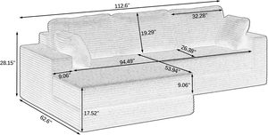 Đám Mây Hiện Đại Thoải Mái Modular Cắt Nén Sofa Giường Phòng Khách Căn Hộ Bọt Nén Sofa - Product Image 6