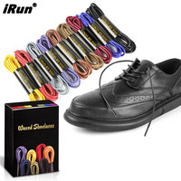 Lacets de chaussures ronds de couleur personnalisée IRun, lacets ronds résistants pour chaussures habillées, lacets cirés pour chaussures habillées