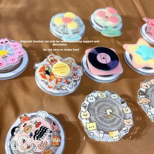 Bonito agarre giratorio para teléfono, funda para teléfono, soporte para atracones, soporte magnético retráctil para escritorio, cubierta de superficie, pegatina trasera - Product Image 4