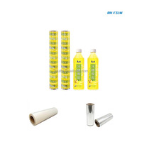Échantillon gratuit de film rétractable thermosensible rigide en PVC personnalisé, étiquettes imprimées pour bouteilles d'eau, de boissons, de vin, de café, de jus