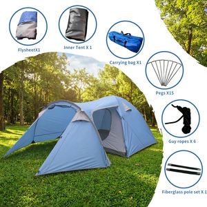 Tente dôme de <span class=keywords><strong>camping</strong></span> portable HOSA Outdoor Venice, imperméable, avec véranda et sac de transport, pour 2 à 6 personnes, quatre saisons, vente chaude, personnalisable - Product Image 4