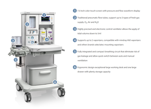 Mindray WATO EX-20 Vet Máquina de anestesia Icu de emergencia de alta gama para clínicas de hospital - Product Image 5