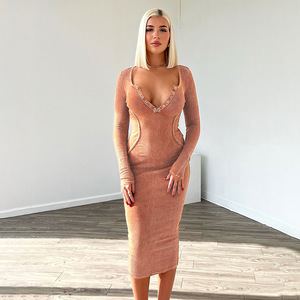 Vestido de verano para mujer 2025 nuevo vestido Sexy con cuello en V vestido cruzado a la cadera <span class=keywords><strong>Zimmerman</strong></span> - Product Image 1