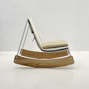 Sillón Reclinable de Madera con Base Oscilante, Minimalista, para Dormitorio o Sala de Estar, Mueble de Lujo - Product Image 3