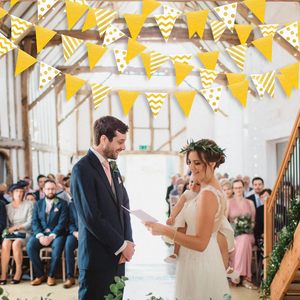In the Trend 10-Piece Eco-Friendly Paper Pennant Flags with Wave Pattern for School Birthday Party Decorations-DIY & Adjustable - Product Image 5