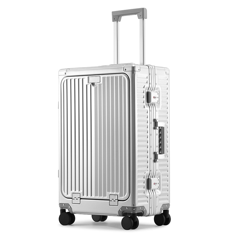 Silver-full aluminum-magnesium alloy-front-opening model