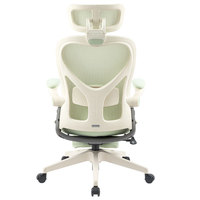 Chaise de bureau de direction ergonomique moderne avec appui-tête 3D, dossier haut en maille, accoudoirs rabattables