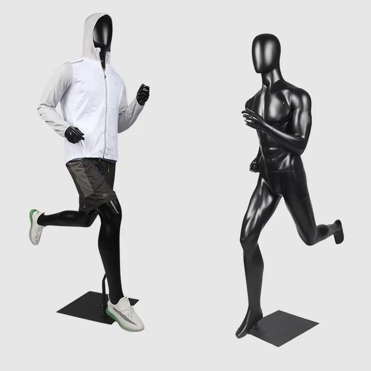 In fibra di vetro a buon mercato senza testa muscolo sport corsa runner di sesso maschile modello di visualizzazione esercizio stile atletico uomo mannequin maschio di sport