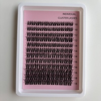 Kit de cils en grappe 3D mixtes 14-24mm 80D 100D 200D, en fibres PBT douces, sans cruauté animale, pré-coupés pour DIY