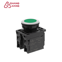 Serie CJK 22mm Marco de mosaico plano negro Interruptor de botón eléctrico montado al ras IP65 Plástico LED 1NO 1NC Control industrial