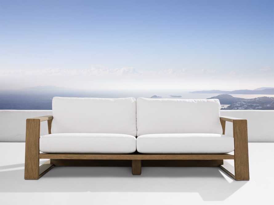 New arrival modern luxury patio teak solid wood garden sofa set outdoor furniture