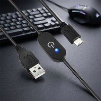 Câble de commutateur d'alimentation USB DC 5V USB 2.0 A vers Type C mâle LED cordon de gradateur tactile couleur unique gradation sur interrupteur câble de contrôleur