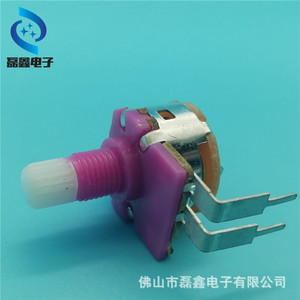 Potenciómetro Rotatorio de Plástico Aislado de Plataforma Alta Morado 149 con Interruptor B1K B100K B500K Rosca de 6MM - Product Image 3