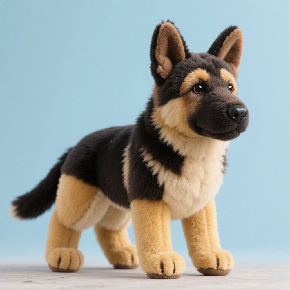 かわいくて安全な毛むくじゃらのドイツ shepherd、ギフトに最適