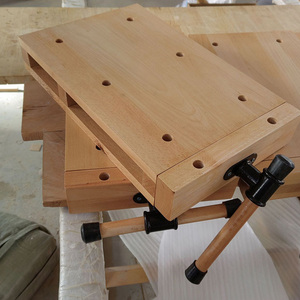 Portable <b>Mini</b> Woodworking Workbench Beech Wood Desktop <b>Clamping</b> Workbench for Carpentry Workshop Furniture Making and Home Use - Product Image 5