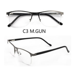 Montura de anteojos de Metal inoxidable negro de estilo Vintage Unisex, lentes Ópticas Clásicas Vintage para mujeres y hombres, gafas de miopía de colores - Product Image 3