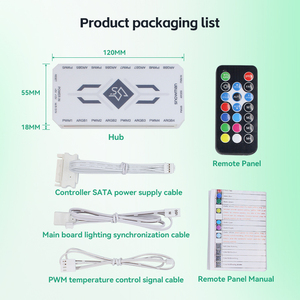 Snowman argb PWM Fan điều khiển 5V Sync với mainboard phát sáng RGB chiếu sáng điều khiển từ xa làm mát Fan Hub Splitter - Product Image 5