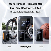 Pompe à air intelligente sans fil pour voiture, compacte, portable, rechargeable, éclairage, affichage numérique premium, gonflage des pneus