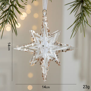 חג המולד 3d מתומן קישוט חג המולד קישוטי חג המולד מתפוצץ עץ חג המולד - Product Image 6