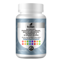 Solilan OEM Private Label Focus Alpha GPC Bacopa Monnieri Extract Herbal Neotropics Brain Supplement Capsules 60-count 2