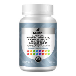 Solilan OEM Private Label Focus Alpha GPC <span class=keywords><strong>Bacopa</strong></span> <span class=keywords><strong>Monnieri</strong></span> ekstrak Herbal neotropika kapsul suplemen otak 60-count 2 - Product Image 6