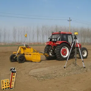 Trator fixado nivelador de terra, alta qualidade, laser grader, satélite, 360 graus de receptão