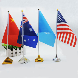 2023 đơn vàng hoặc bạc vuông hoặc tròn có chứa Cột cờ bảng thương lượng bảng nhựa cờ quốc gia - Product Image 2