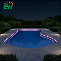 Couverture transparente résistante aux UV, vente en gros de fibres optiques LED à éclairage latéral pour l'éclairage décoratif linéaire des piscines