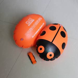 Bouée gonflable Kaixiang en forme de coccinelle pour la natation et les sports nautiques, taille adulte unisexe, orange, avec deux chambres à air. - Product Image 2