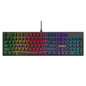 Hochwertige Maus & Tastaturen Game Gaming mechanisch Profession elle RGB-LED-PC-Tastatur mit Hintergrund beleuchtung Kabel gebundene Computer tastatur