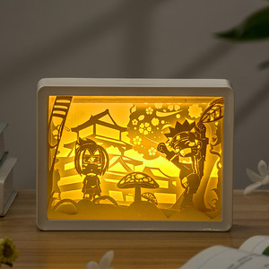 5 diseños Anime <span class=keywords><strong>Uzumaki</strong></span> lámpara de tallado de papel 3 tipos de patrón de luz marco caja de luz Sasuke USB Powered LED lámpara de sombra Interruptor táctil - Product Image 3