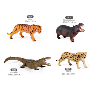 UCOK Juego de 12 Animales Salvajes de Peluche, 20-35 CM, Tigre, León, Panda, <span class=keywords><strong>Jirafa</strong></span>, Juguetes de <span class=keywords><strong>Vinilo</strong></span> de Alta Calidad para Niños - Product Image 2