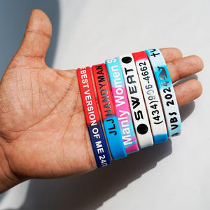 Сбор средств силиконовые браслеты, поддержка вашего дела. Пользовательские цвета и отпечатанное сообщение. Доступный инструмент осведомленности. - Product Image 5