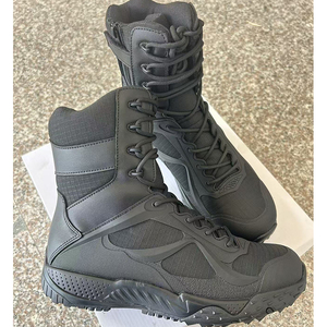 DSF39 Black PU Leather Tactical <b>Boots</b> Waterproof Outdoor All Seasons <b>Hiking</b> <b>Boot</b> - Product Image 3