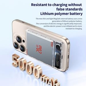 Batería Externa Compacta Ultrafina de 5000 mAh con Carga Inalámbrica Magnética Rápida, Compatible con Teléfonos Móviles, Impresión Personalizada - Product Image 5